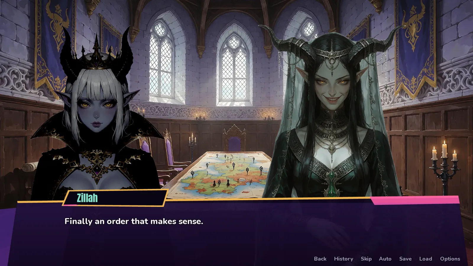 The Queen at the war council
